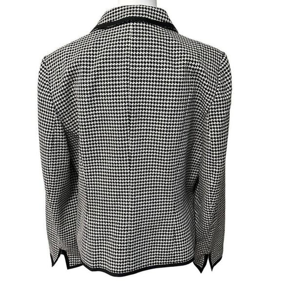 Talbots Women’s Houndstooth Jacket Blazer Size 14 Black & White - Picture 2 of 7